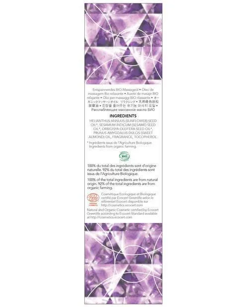 Exsens Of Paris Organic Massage Oil