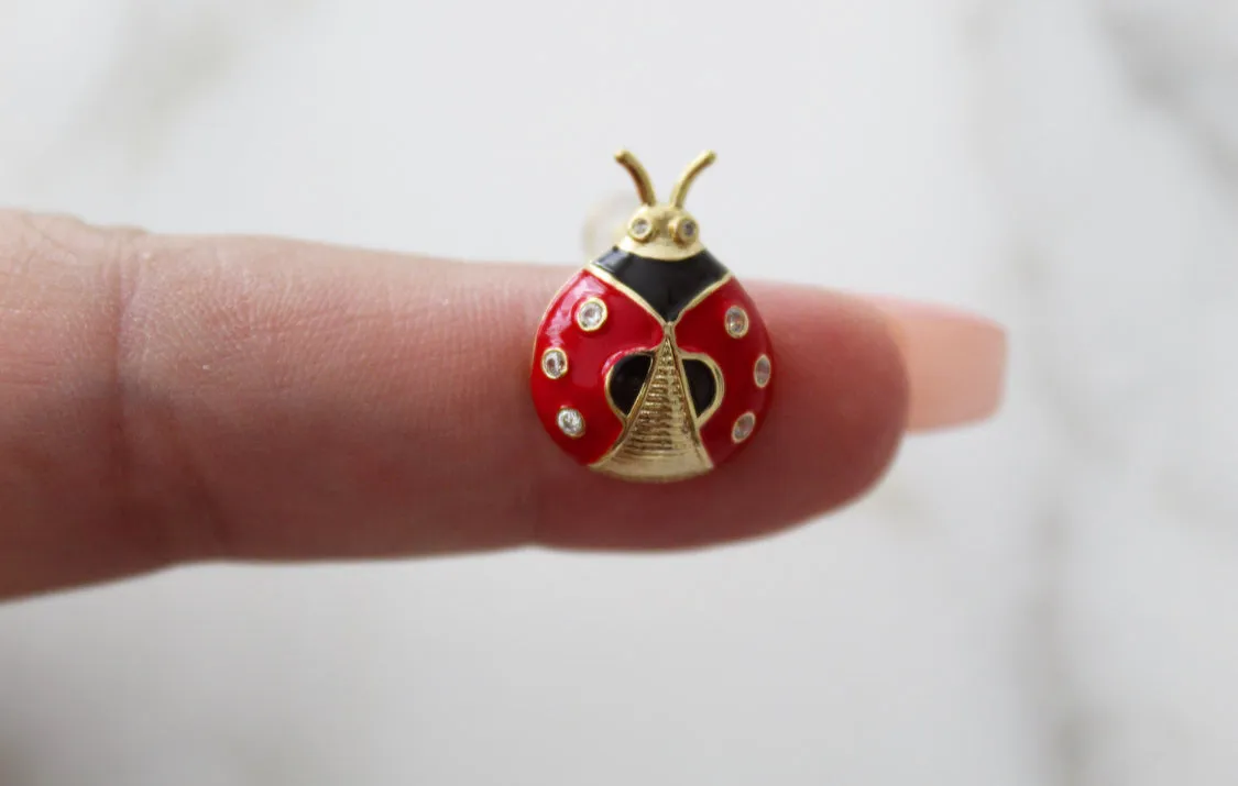 Lady Bug Earrings