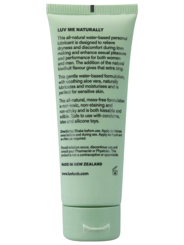 LUVLOOB Natural Water-Based Lubricant (Kiwifruit Flavour) 75ml - Lets Stay Home