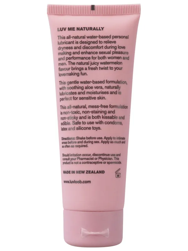 LUVLOOB Natural Water-Based Lubricant (Watermelon Flavour) 75ml - Make Me Happy